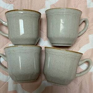 Vintage Set of 4 Hearthside "The Classics" Stoneware Coffee Mugs